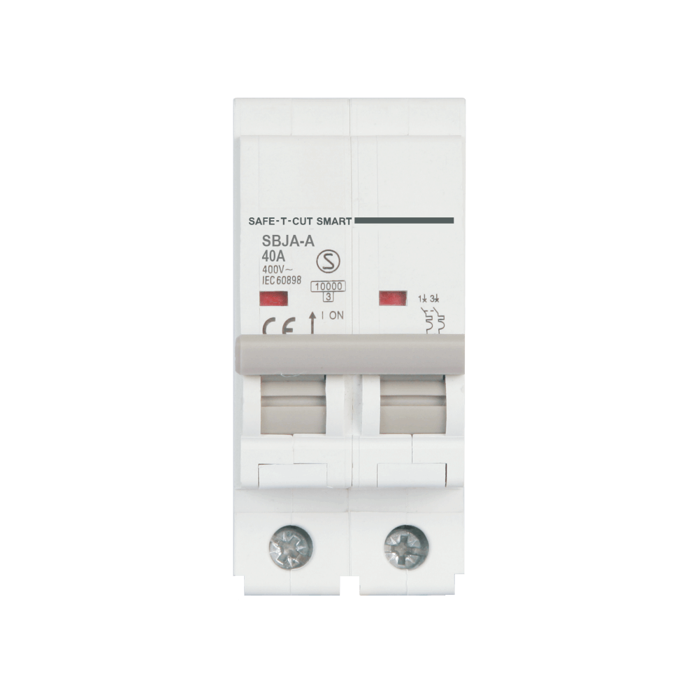 เซอร์กิตเบรกเกอร์ 40 แอมป์ 2 โพล 10KA เซฟ-ที-คัท สมาร์ท รุ่น US สีขาว